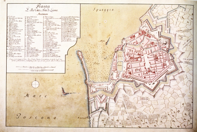 Map of Livorno